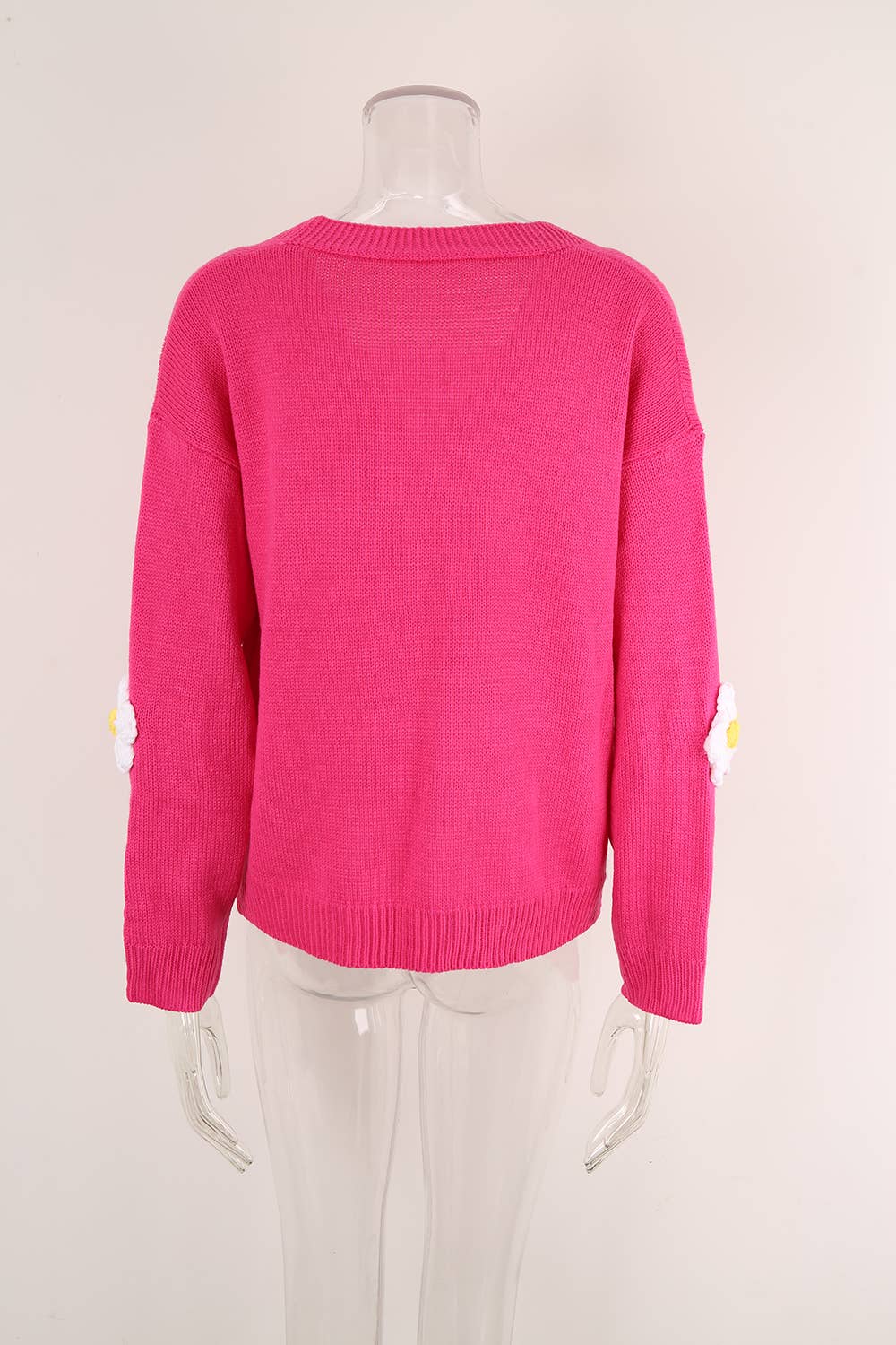 BUTTON UP CARDIGAN FLOWER COAT SWEATER