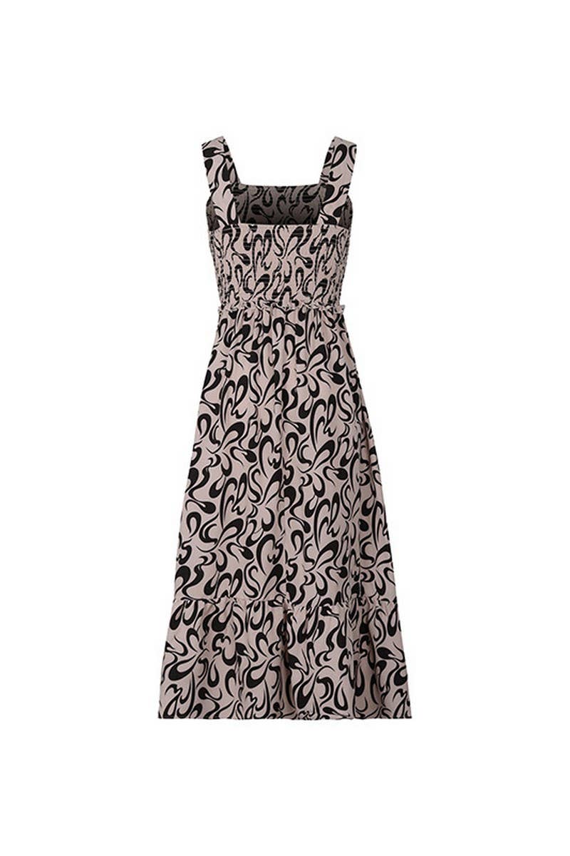 CWDHL0659_SUMMER GEOMETRIC PRINT SLING DRESS