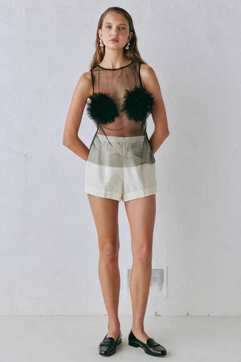 CWTBLSL0788_SEXY MESH SEE-THROUGH CUTOUT CROP TOP