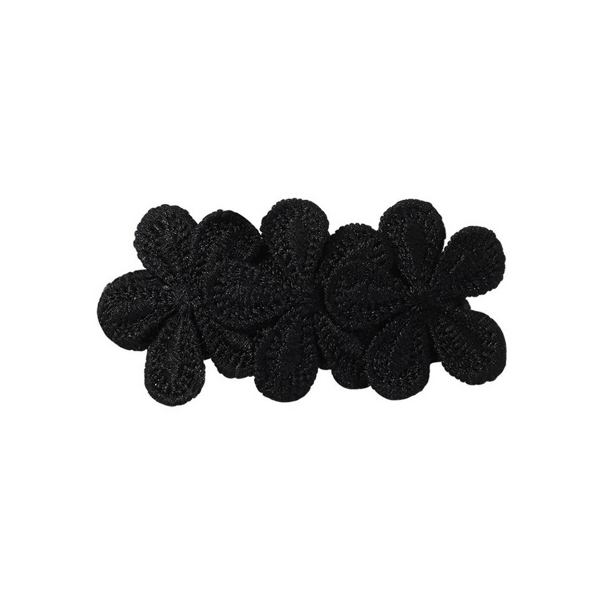 CHILDREN'S PETAL FLOWER BLACK AND WHITE HAIRPIN