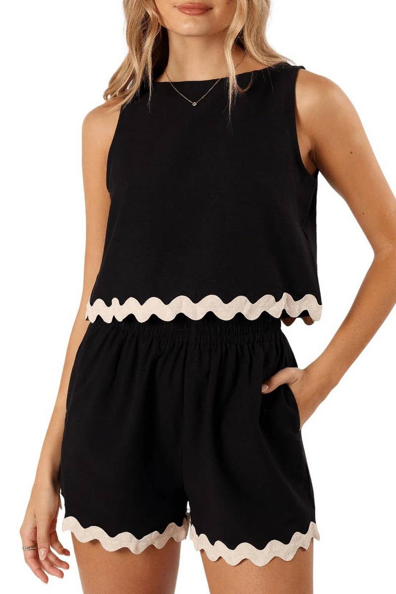 CWSTB0577_ CREW NECK TANK TOP AND SHORTS TWO PIECE SET