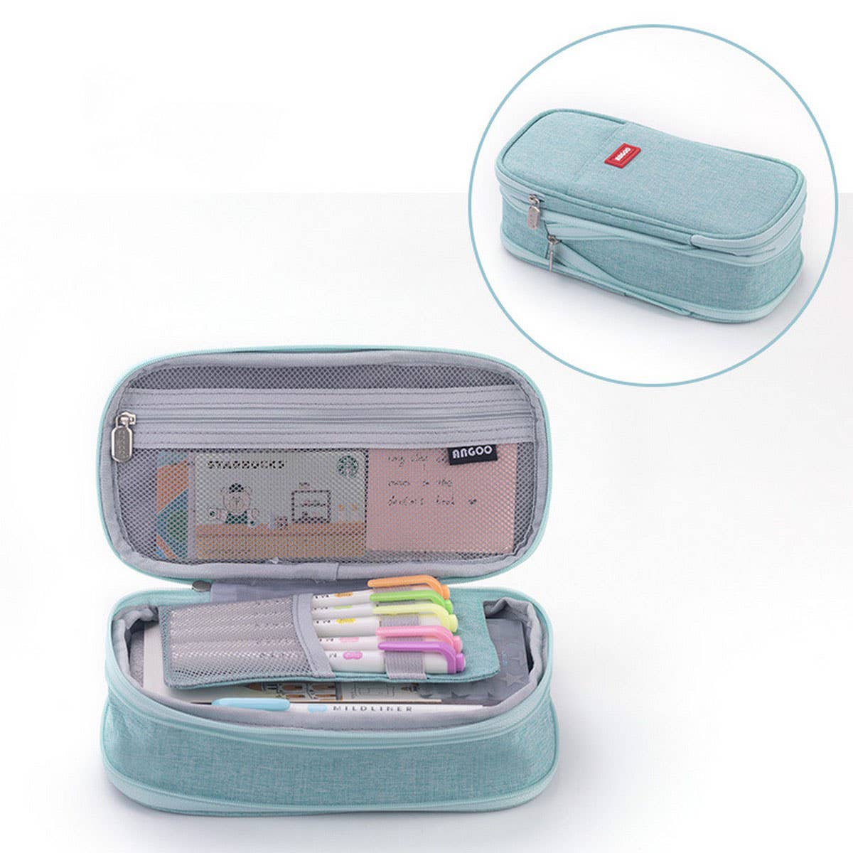 MACAROON COLOR MATCHING LARGE CAPACITY PENCIL CAS