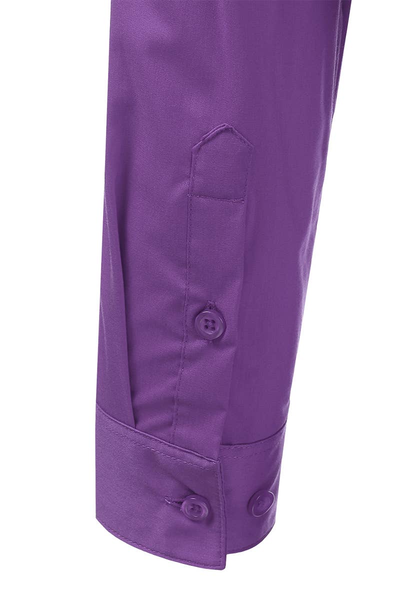 CWTSTL709_3/4 Sleeve Button Down Collar Shirt Blouse