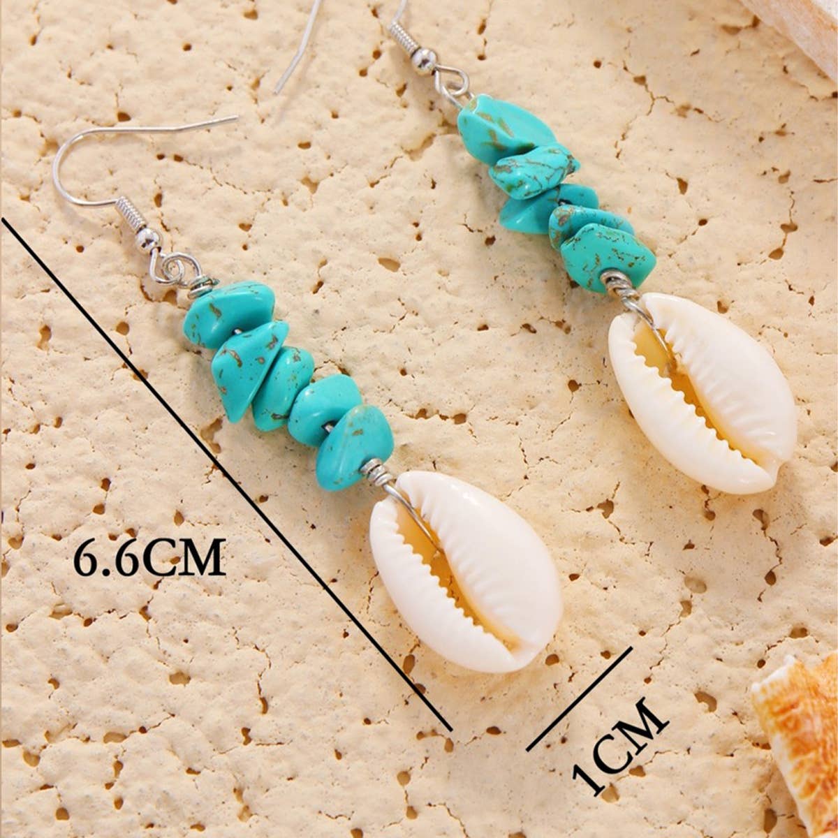 NEW SHELL BEADED PENDANT EARRINGS