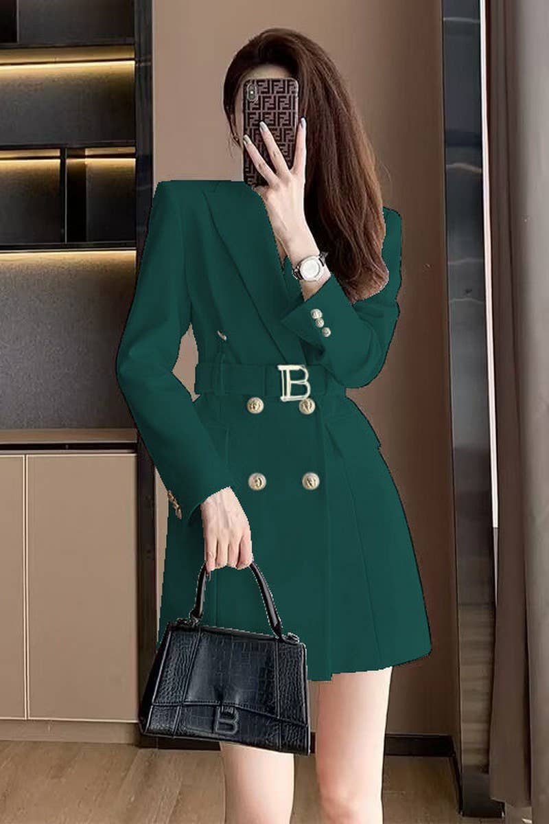 CWOBL00205_NEW SPRING FRENCH STYLE DOUBLE-BREASTED SUIT JACK