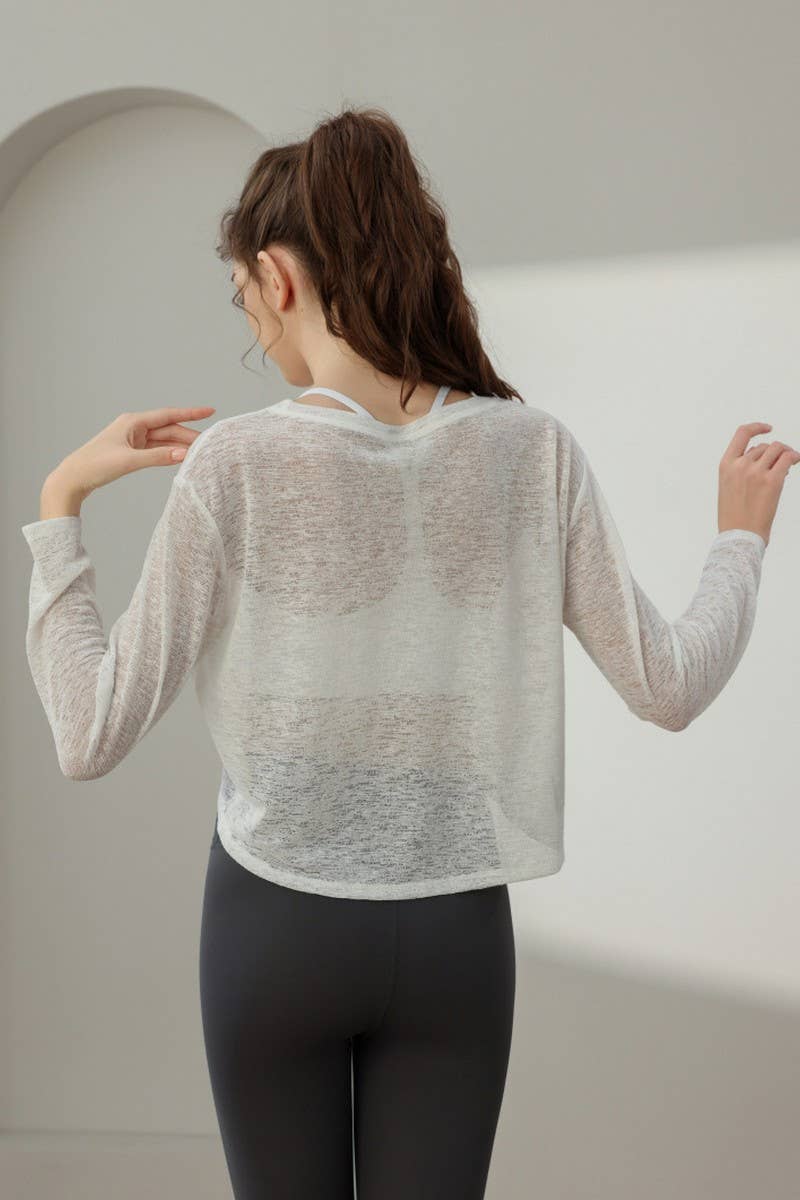 CWTBLL1588_SUN PROTECTION LONG SLEEVE SPORTS YOGA CLOTHES