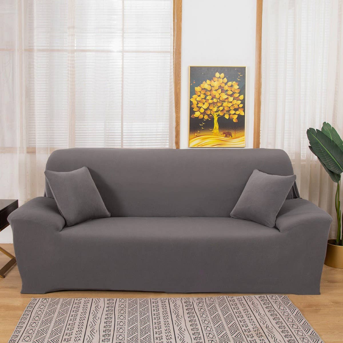 Milk Silk Sofa Cover, Stretch & Full Wrap