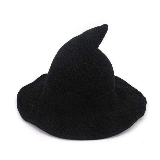 HALLOWEEN FOLDING KNIT HAT PEAKED WITCH HAT