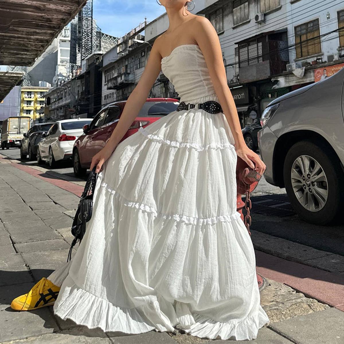 A fashionable elegant French sexy two-piece set