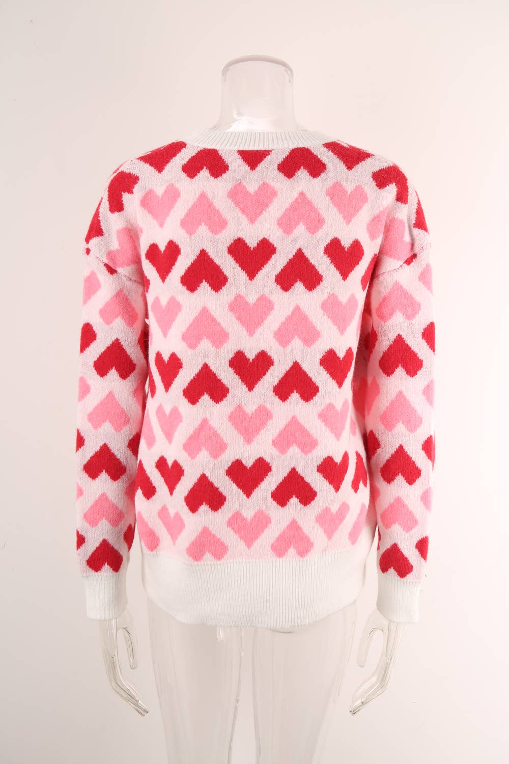 CREW-NECK PULLOVER SWEATER FOR VALENTINE'S DAY