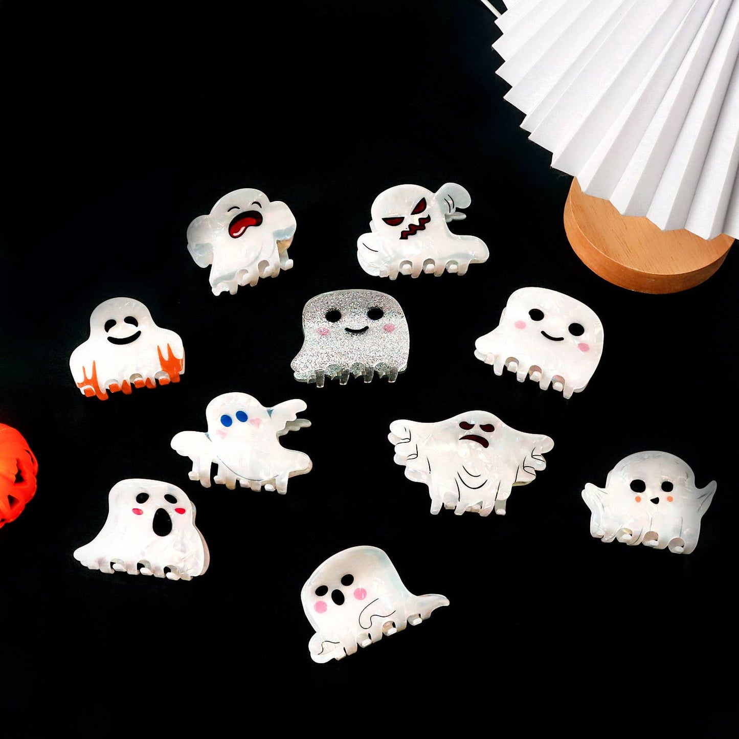 CUTE SPOOKY WHITE KID HAIR CLIP FOR HALLOWEEN