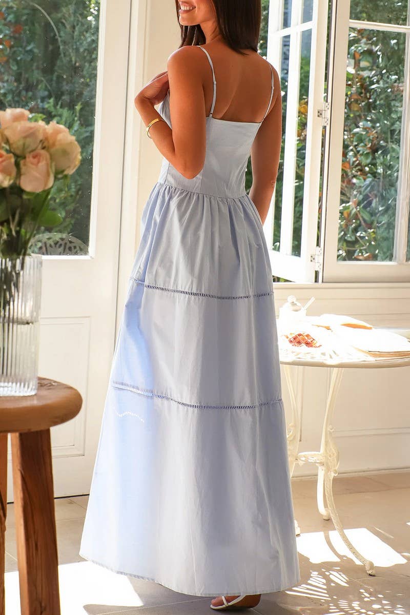 CWDHL0885_HOLIDAY CASUAL STYLE SOLID COLOR SMALL SLING DRESS