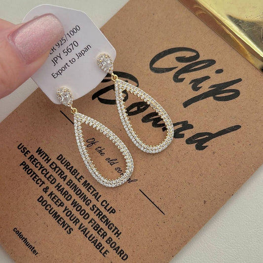 LIGHT LUXURY OVAL PENDANT EARRINGS