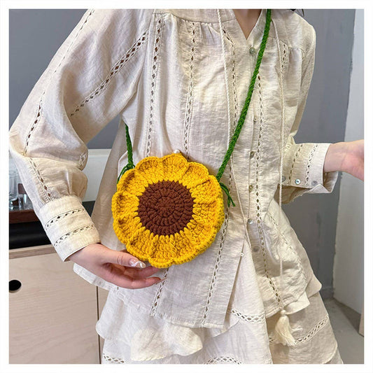 SMALL FRESH CONTRAST COLOR CROCHET SHOULDER BAG_CWAB2411