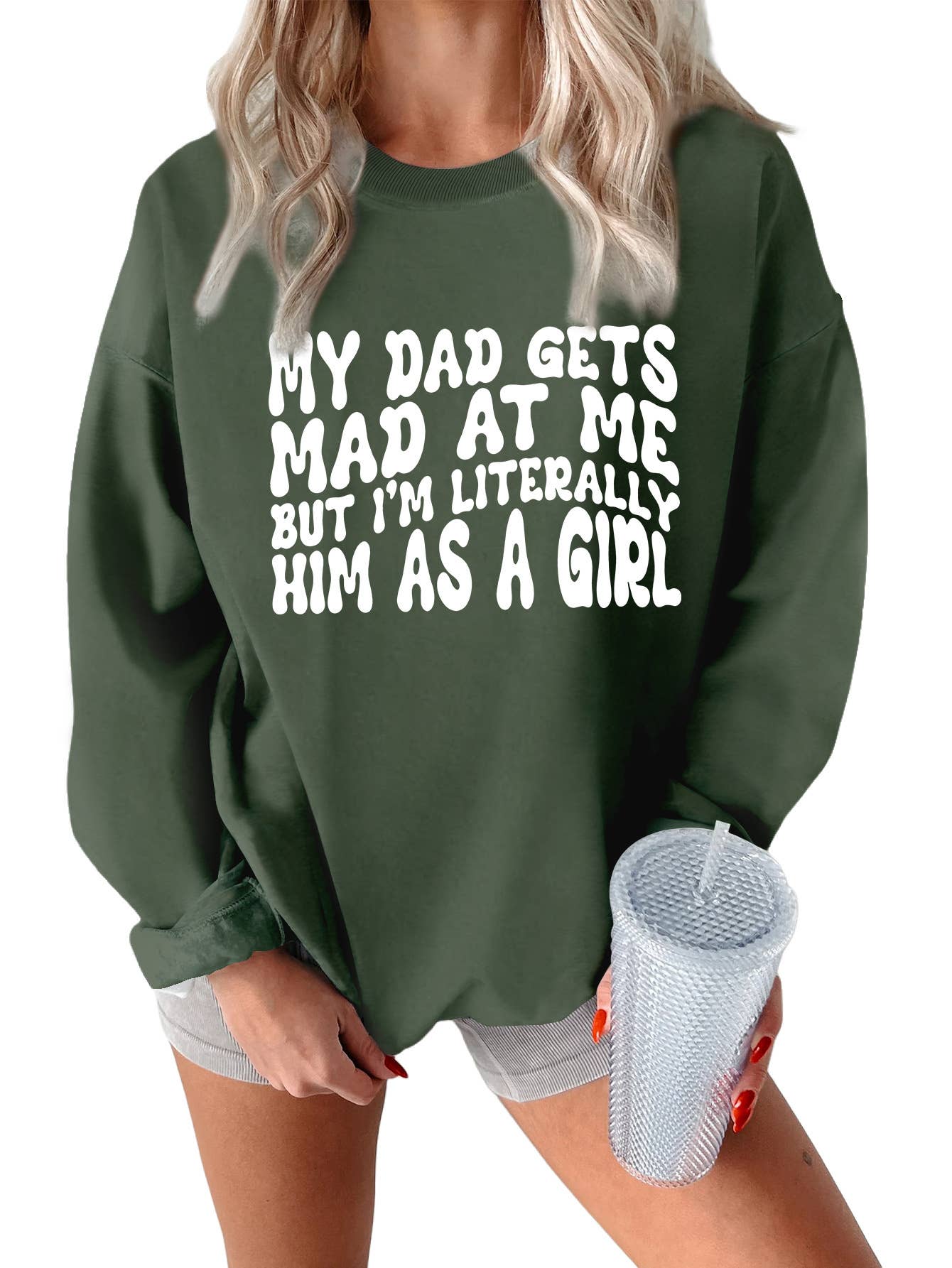 Fashionable letter printed thickened warm hoodie