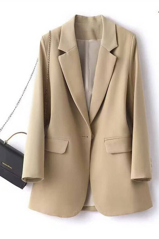 CWOBL0139_SOLID COLOR SLIT POCKET SUIT COLLAR COMMUTER SUIT