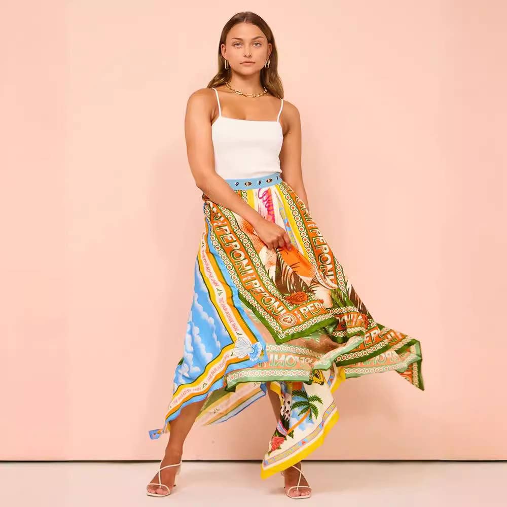 Fashion versatile irregular skirt