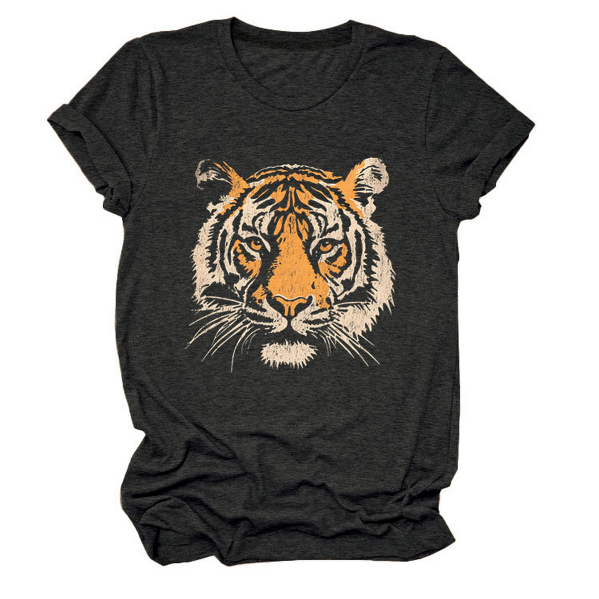 Women?™s Summer Tee with Stylish Tiger Print_CWTTSL0494