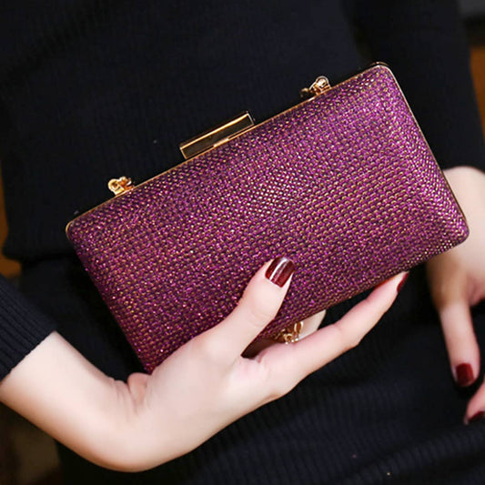 WOMEN RETRO SEQUINED ONE-SHOULDER DINNER BAG_CWAB0696