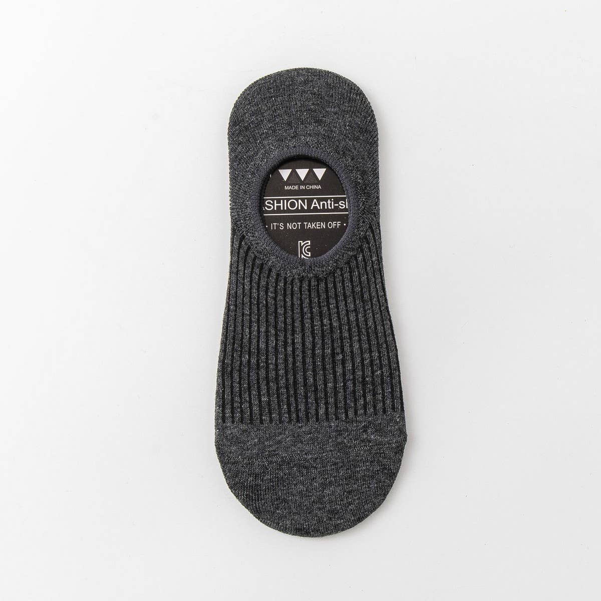 ALL-MATCH SOLID COLOR SILICONE BOAT SOCKS FOR MEN_CWMS2033
