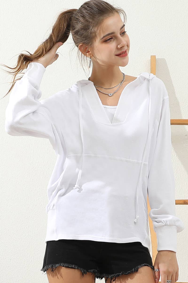 CWTTL1451_Basic Lightweight Pullover Hoodie Sweatshirt