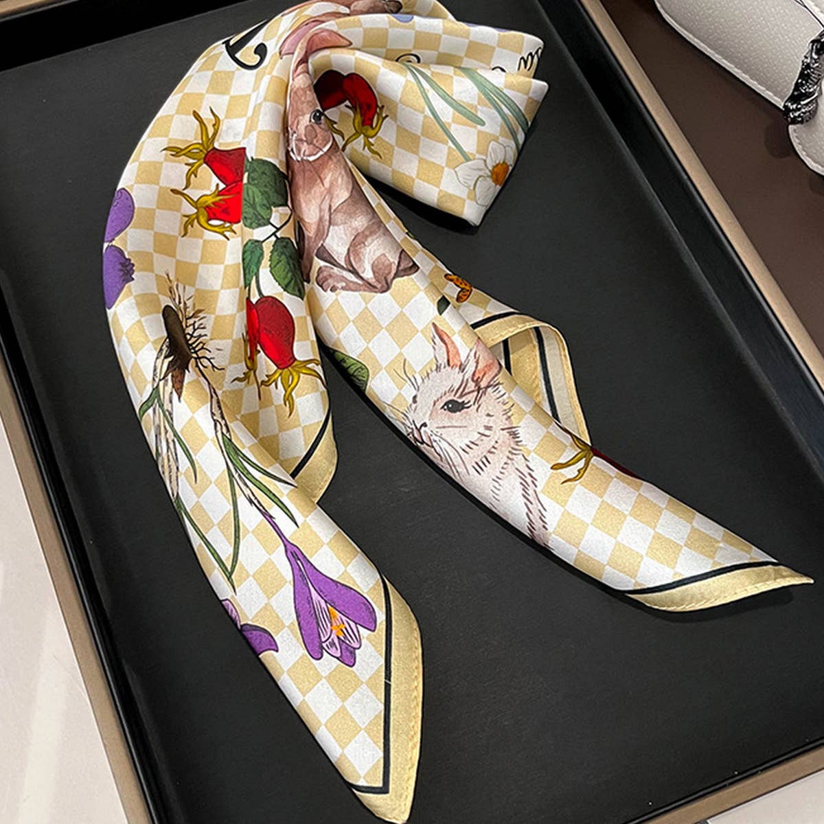 Silk Square Scarf -Versatile Fall/Winter for Women