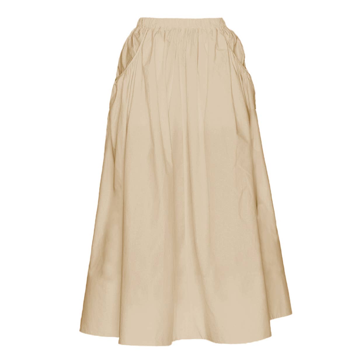 FASHIONABLE COTTON HEMP HIGH WAIST LOOSE SKIRT