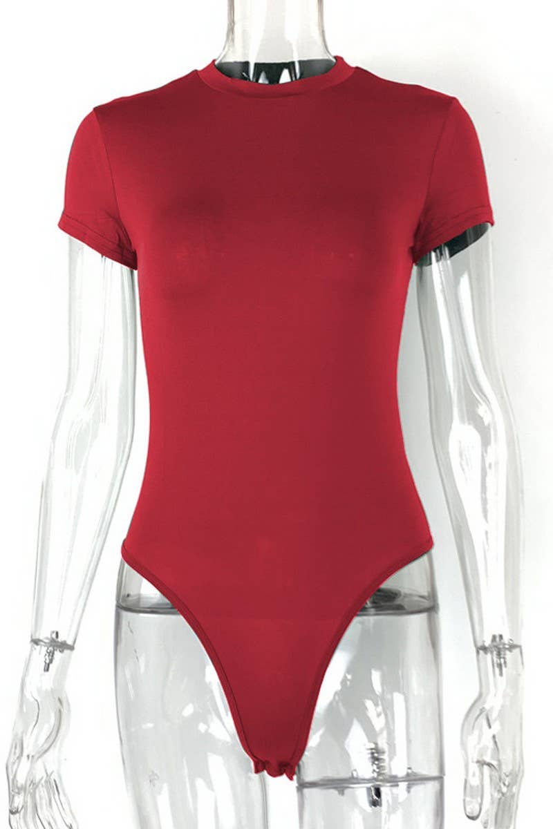 CWSJS1371_SUMMER NEW CASUAL SHORT-SLEEVED TIGHTS