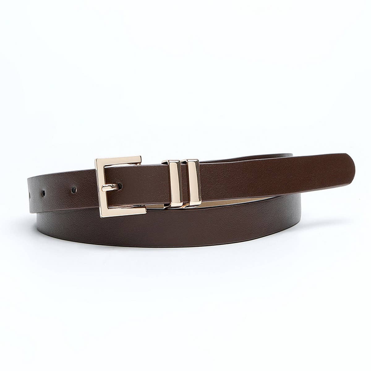 SIMPLE ALL-MATCH DRESS WITH SLIM WAIST BELT_CWABE0593