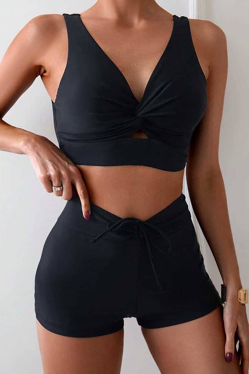 CWMW0824_SOLID COLOR BEACH SEXY TWO-PIECE SWIMSUIT