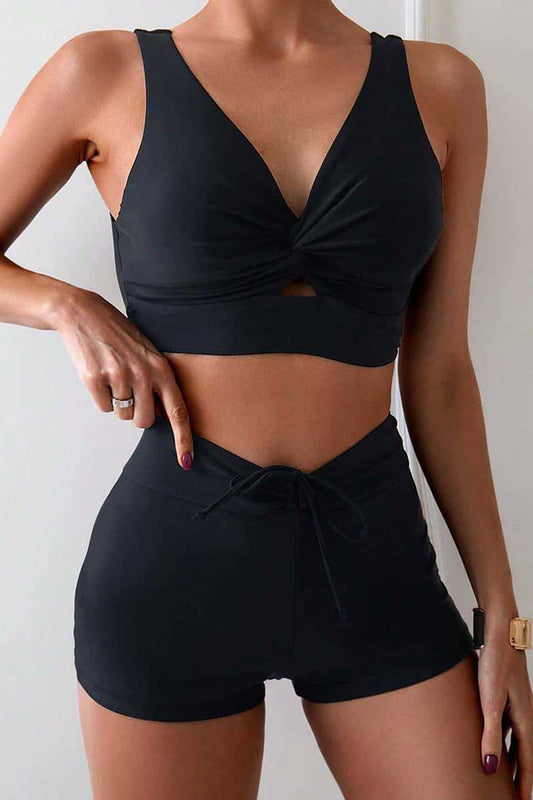 CWMW0824_SOLID COLOR BEACH SEXY TWO-PIECE SWIMSUIT