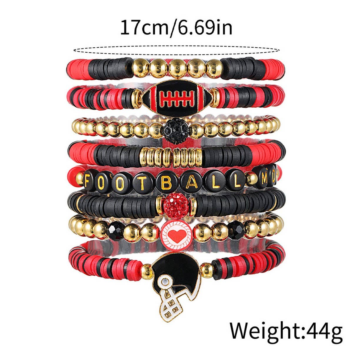 BRACELET 8-PIECE SET POLYMER CLAY BRACELET_CWMM3512