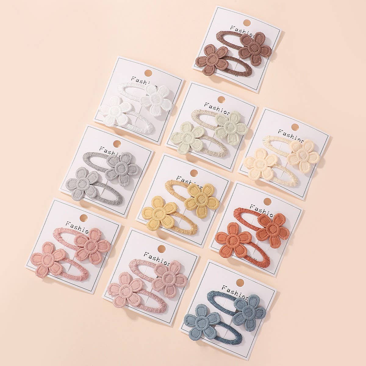 Fresh Daisy Five-Petal Flower Hair Clip Set