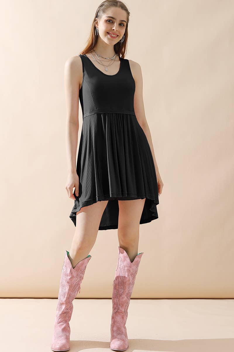 CWTTSL202_SCOOP NECK SLEEVLESS RUFFLE LONG TOP