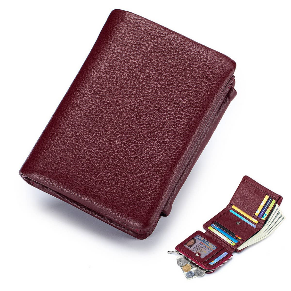 Women¡¯s Leather Tri-Fold Wallet ? Multi-Card_CUAB00400