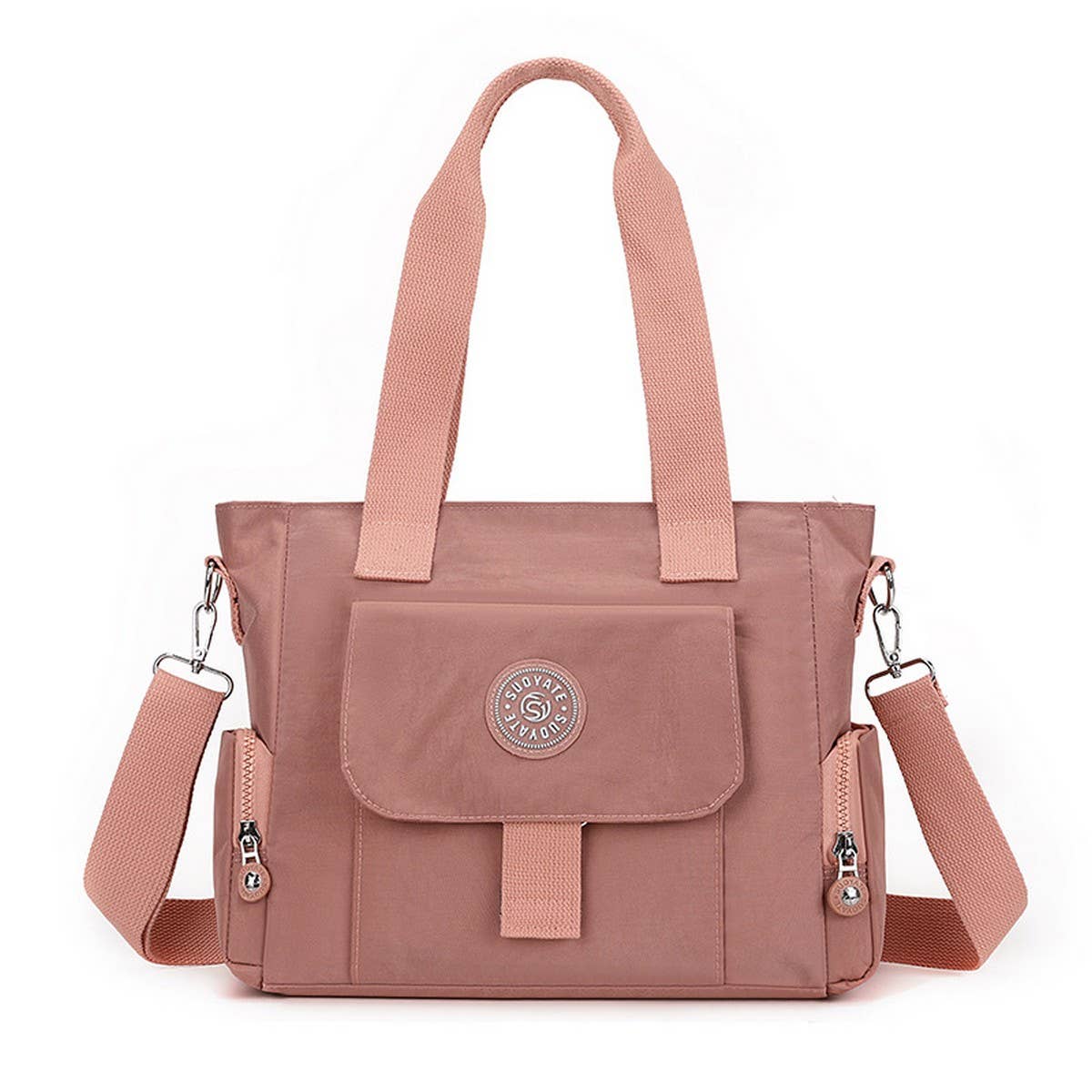 SIMPLE LARGE CAPACITY NYLON SHOULDER BAG_CWASC1787