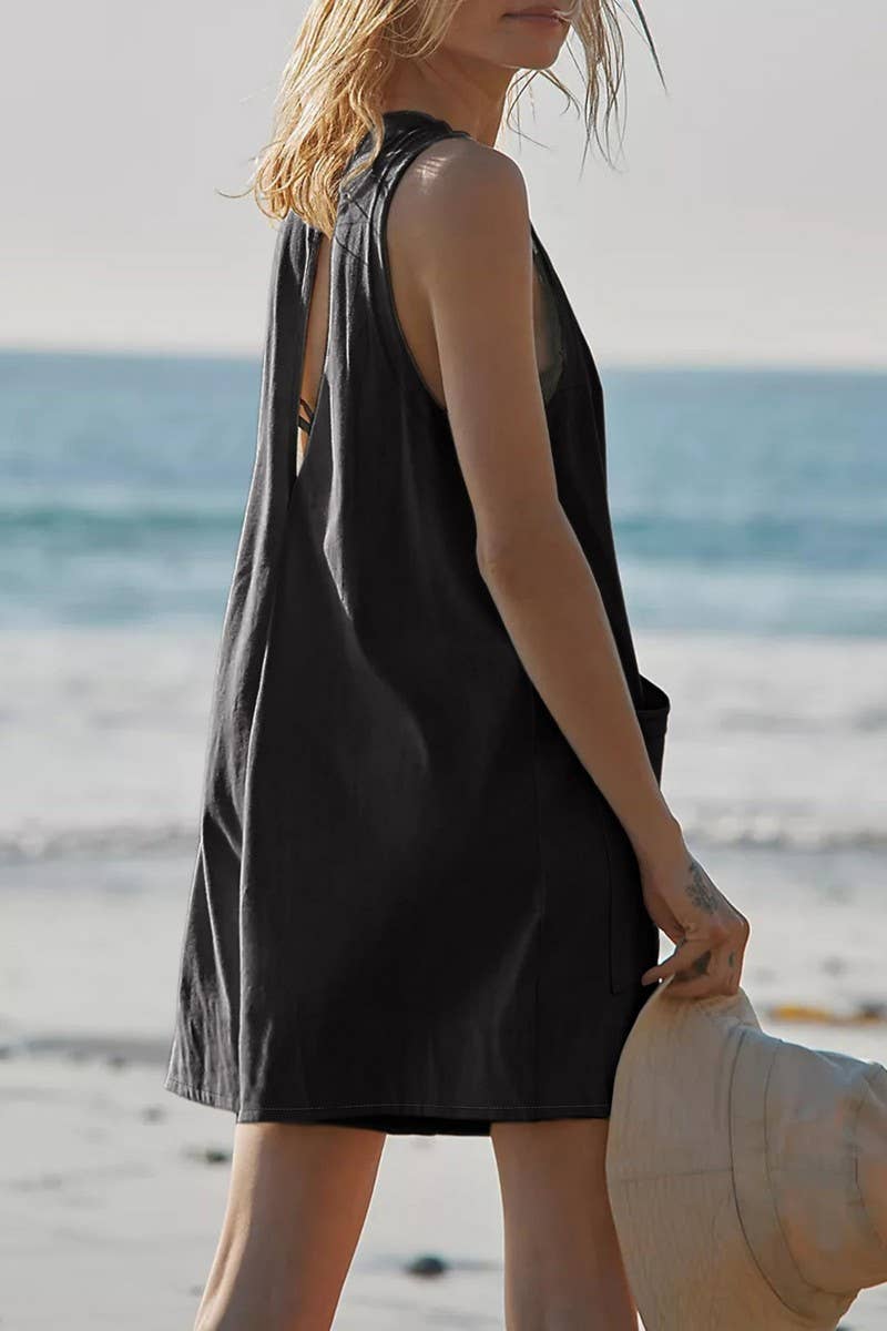 CWSJS0733_LOOSE CASUAL BACKLESS SLEEVELESS JUMPSUIT