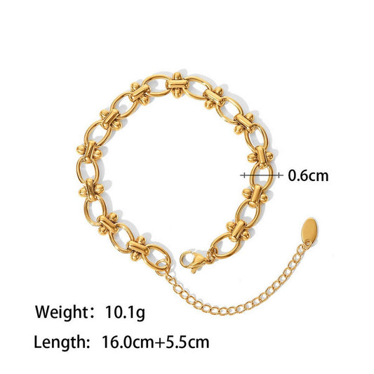 Titanium Steel Cuban Link Chain Bracelet
