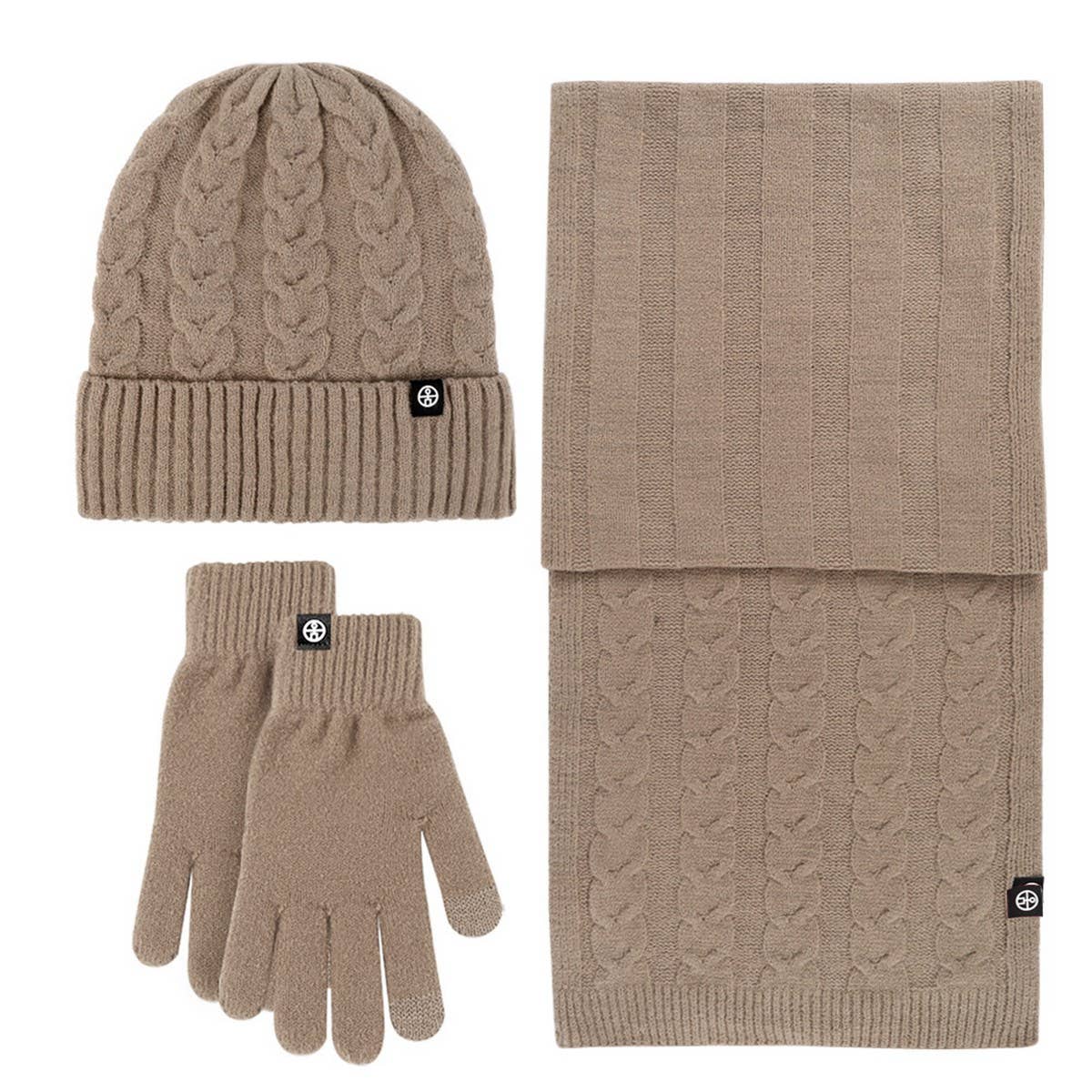 WINTER OUTDOOR WARM KNITTED THREE-PIECE SUIT