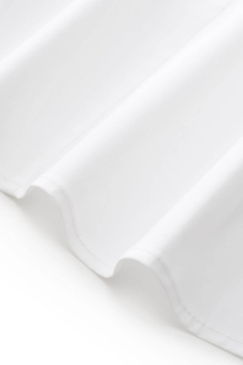 CWTBLS2335_BELTED IRREGULAR HEM 3/4 SLEEVE SHIRT