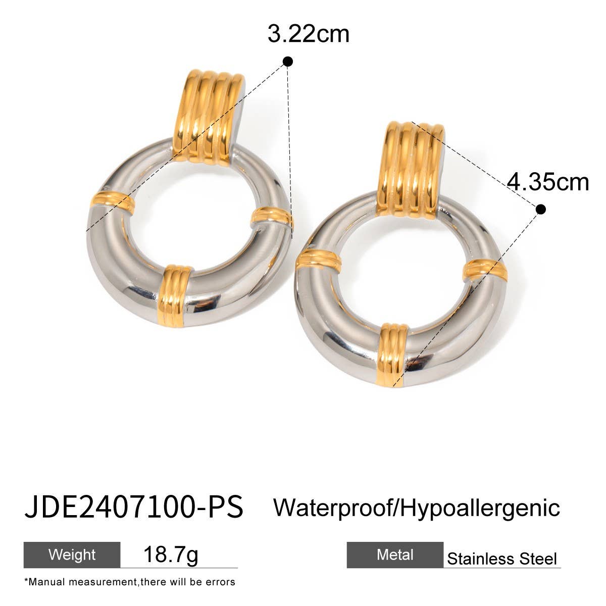 STAINLESS STEEL HOOP EARRINGS HIGH-END EARRINGS_CWASC1670