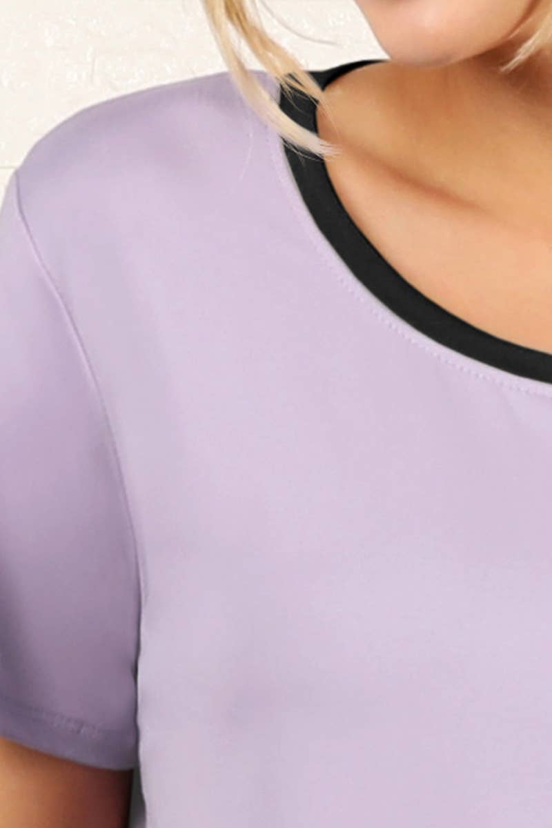 CWSPJ031-P_SHORT SLEEVE TOP WITH SHORTS PAJAMA SET