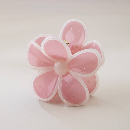 CWAHA07421_PLUMERIA FLOWER HAIR CLAW CLIP CANDY COLORS