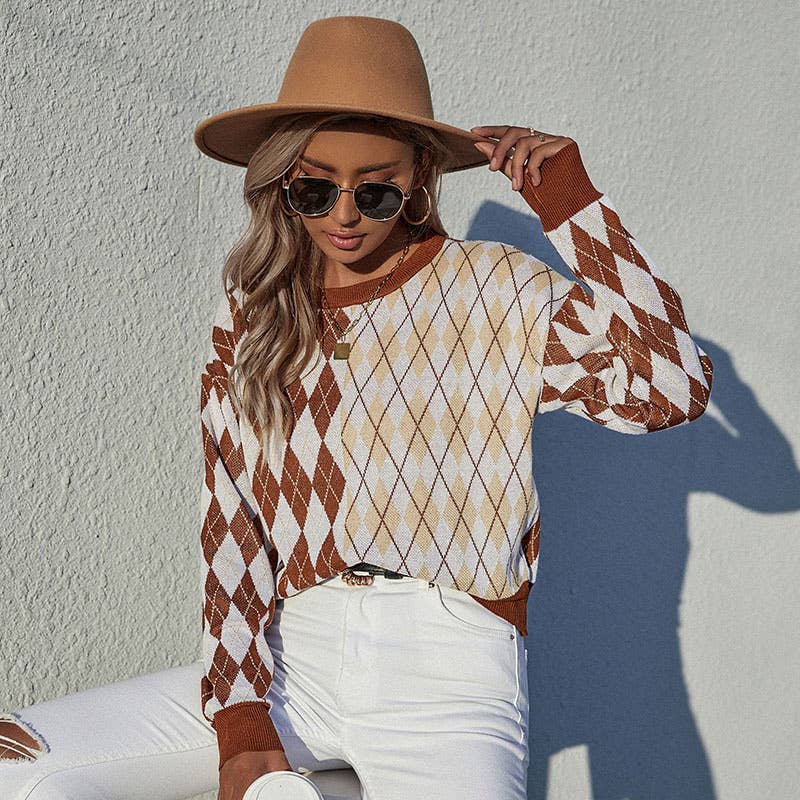 CREW-NECK LONG-SLEEVED PULLOVER SWEATER