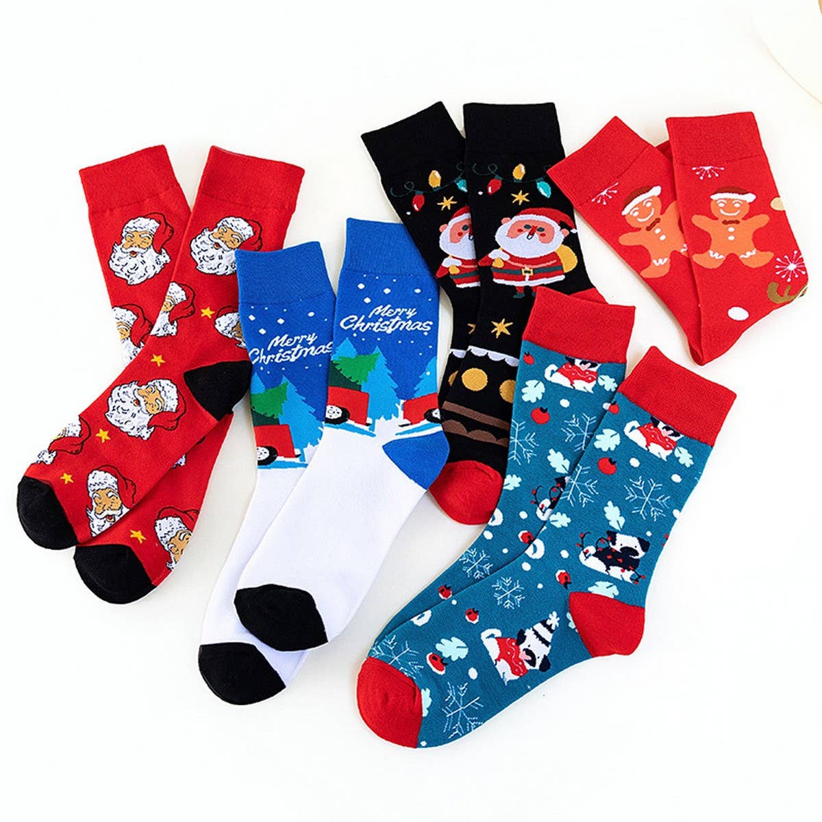 CWMS0826_Christmas Cartoon Snowman Socks