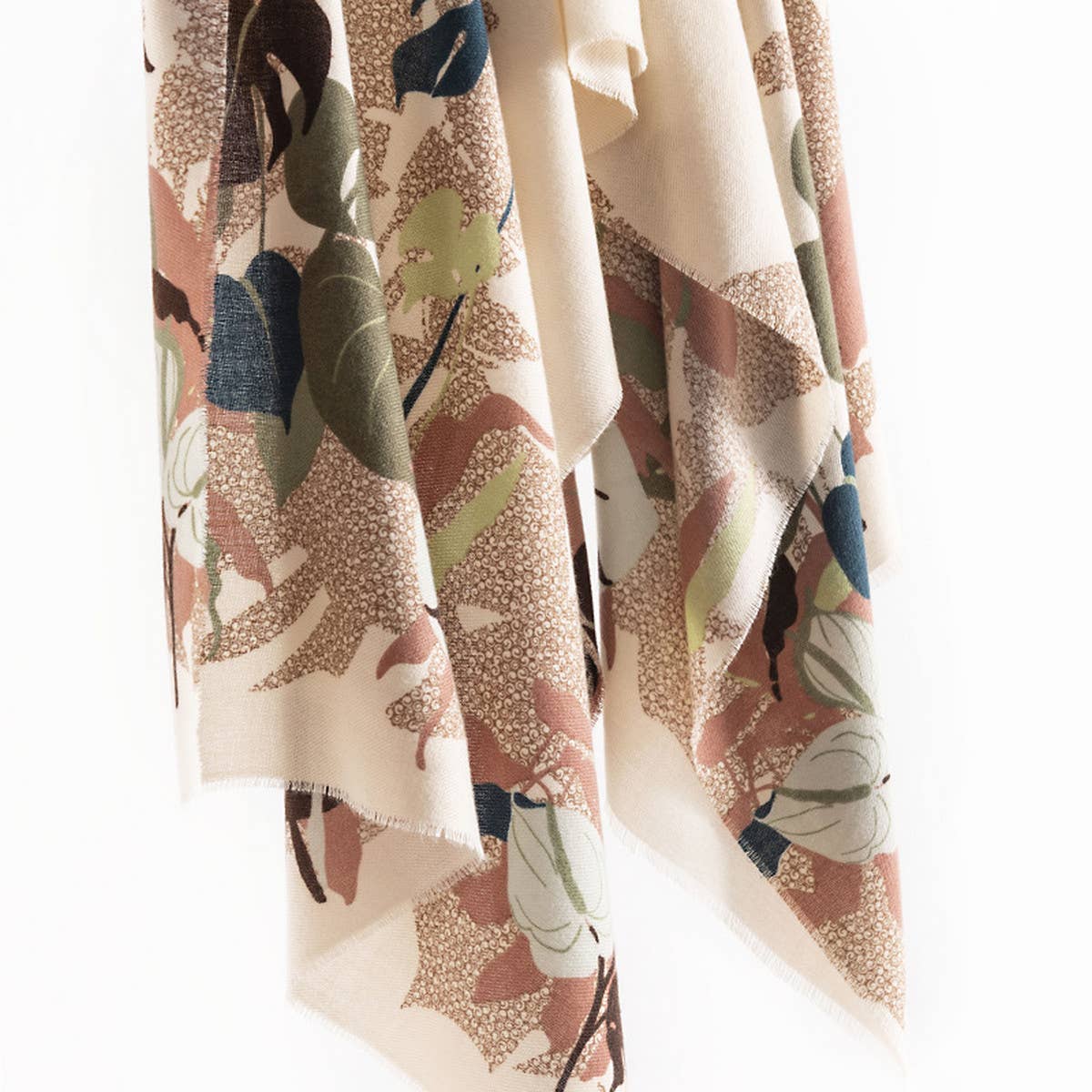 Floral Scarf - Elegant Vintage Winter Wrap