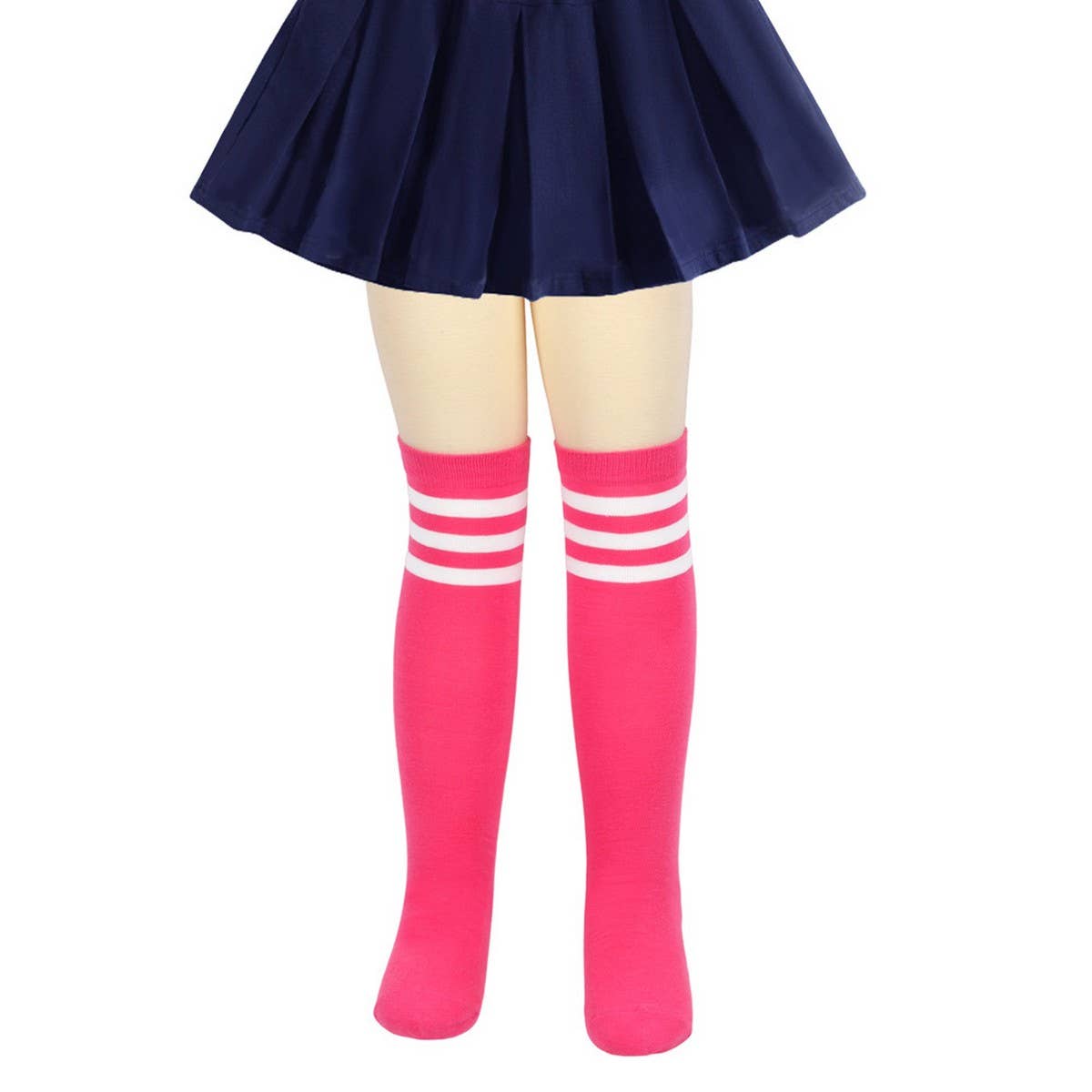 CWMM10085_KIDS STRIPED KNEE-HIGH SOCKS COSPLAY