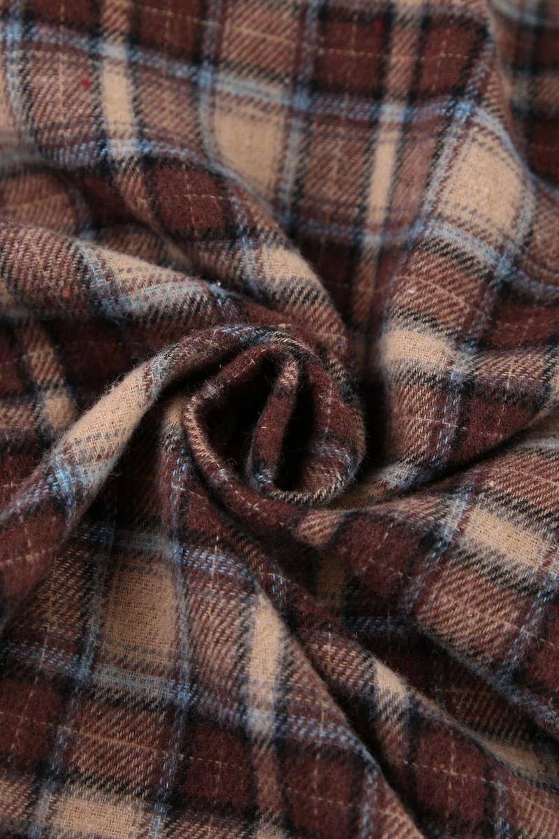 CWTBLL00719_RETRO LOOSE CASUAL PLAID LONG-SLEEVED SHIRT