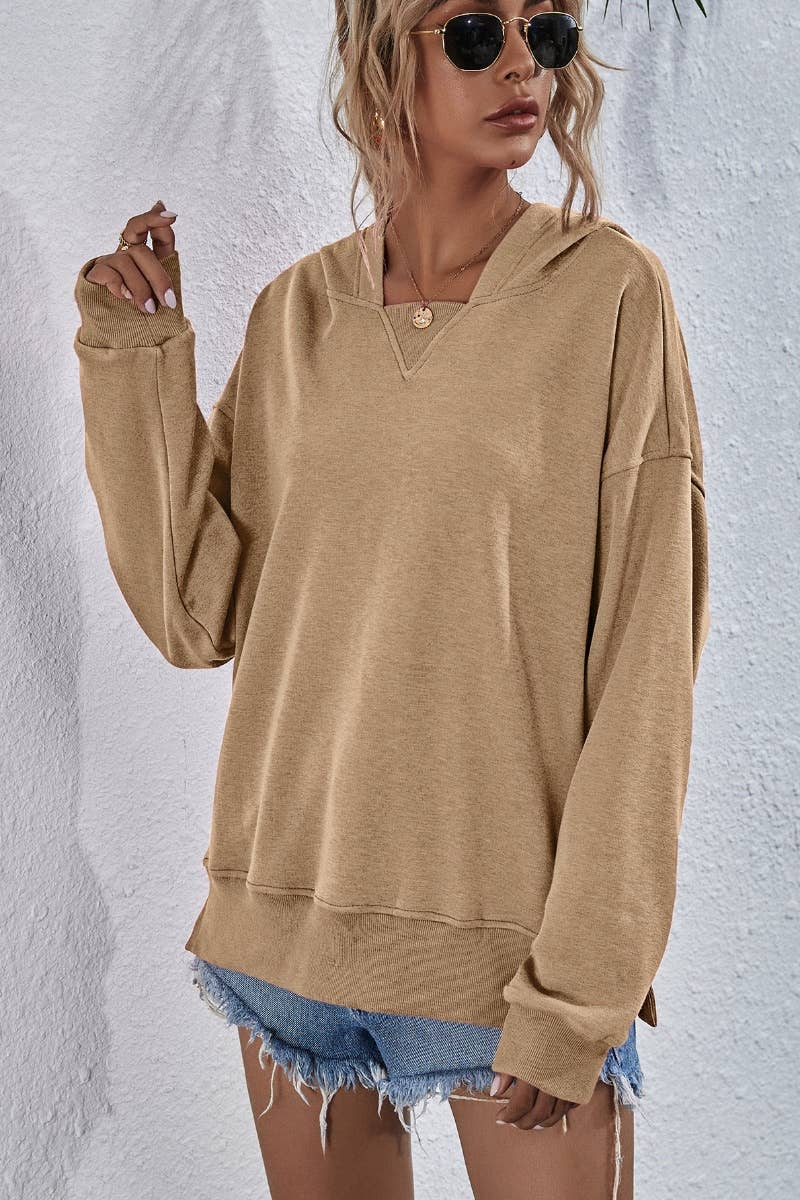 CWTBLL2619_WINTER CASUAL FLEECE LONG-SLEEVED HOODIE