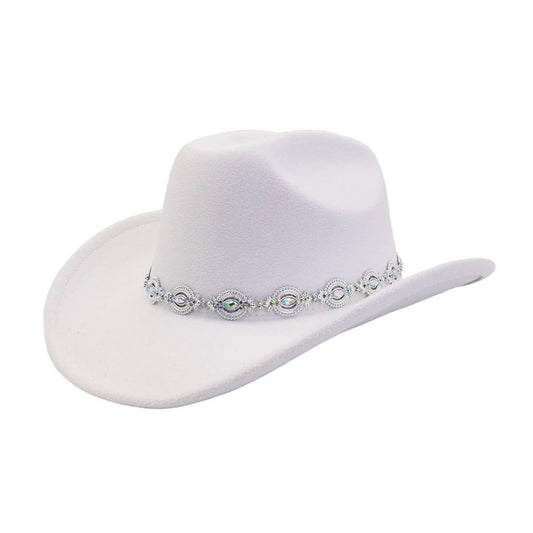 Men & Women Ethnic Wool Cowboy Fedora Jazz Hat_CWAH04459